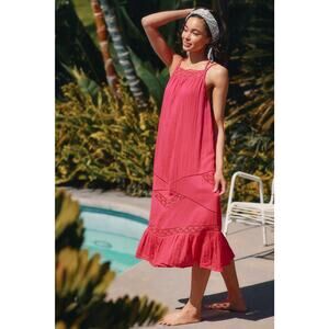 Anthropologie Crochet-Trim Gauze Dress - New XL